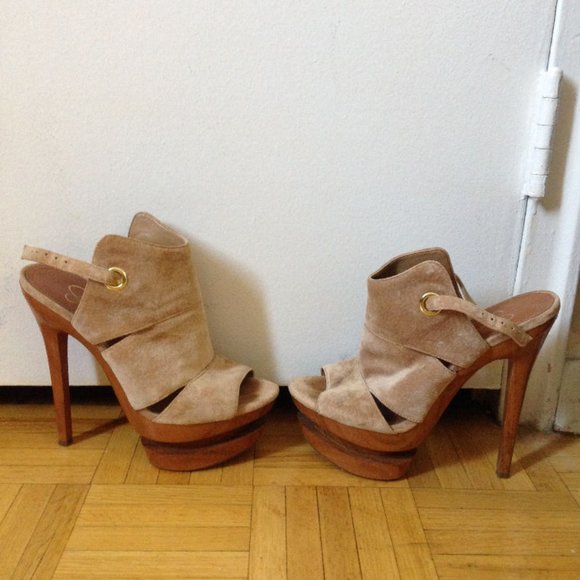 JESSICA SIMPSON SUEDE SHOES - Picture 1 of 5